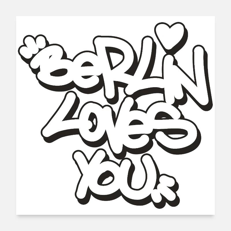 BLY - Berlin t’aime - Tag Poster 60 x 60 cm