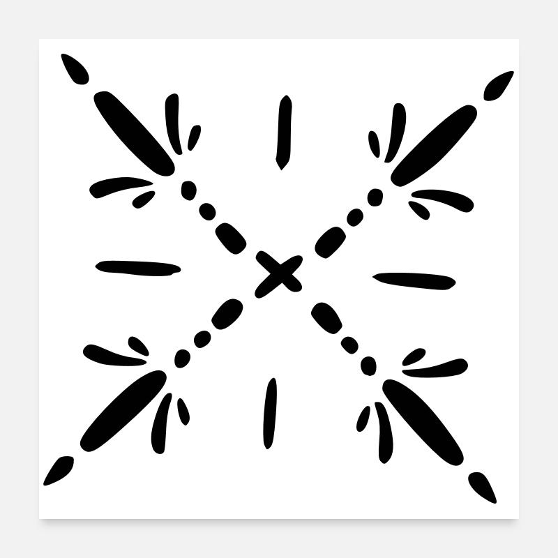 Snowflake Mandala Poster 24" x 24" (60x60 cm)