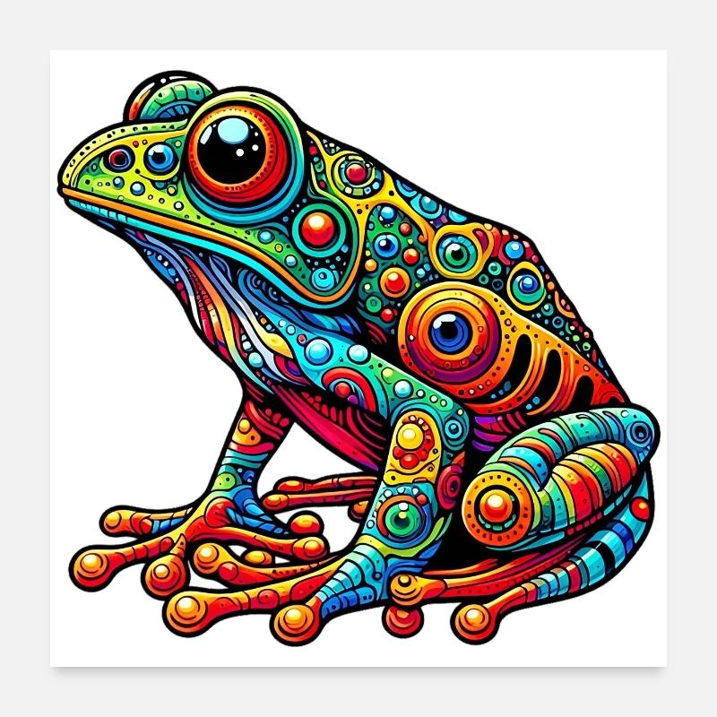Grenouille Poster 60 x 60 cm