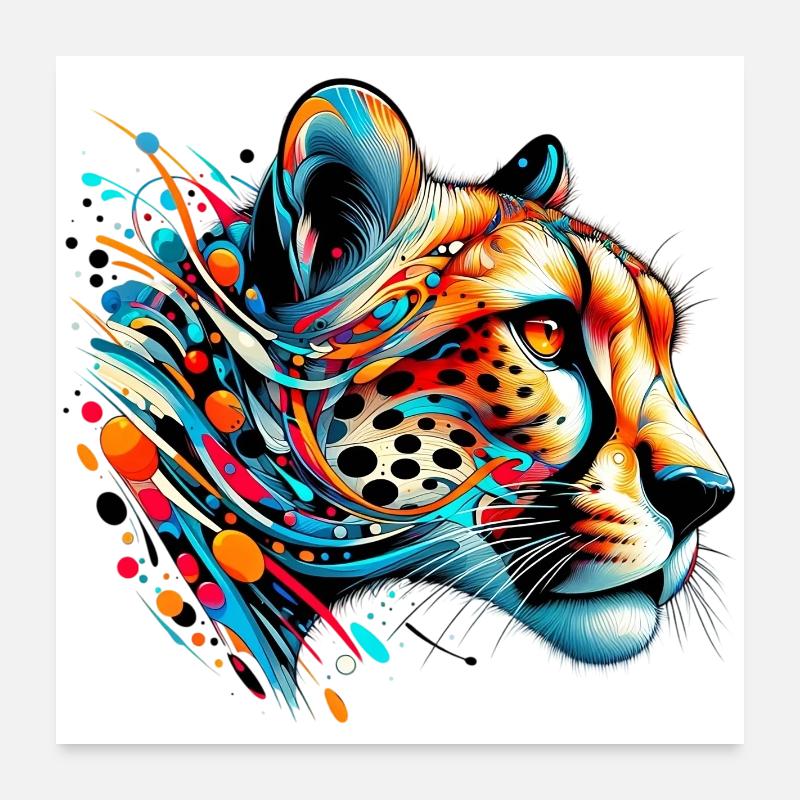 Gepard Poster 60x60 cm
