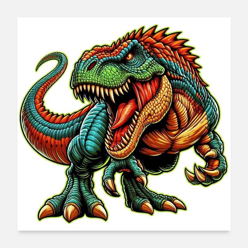 Dinosaure Poster 60 x 60 cm