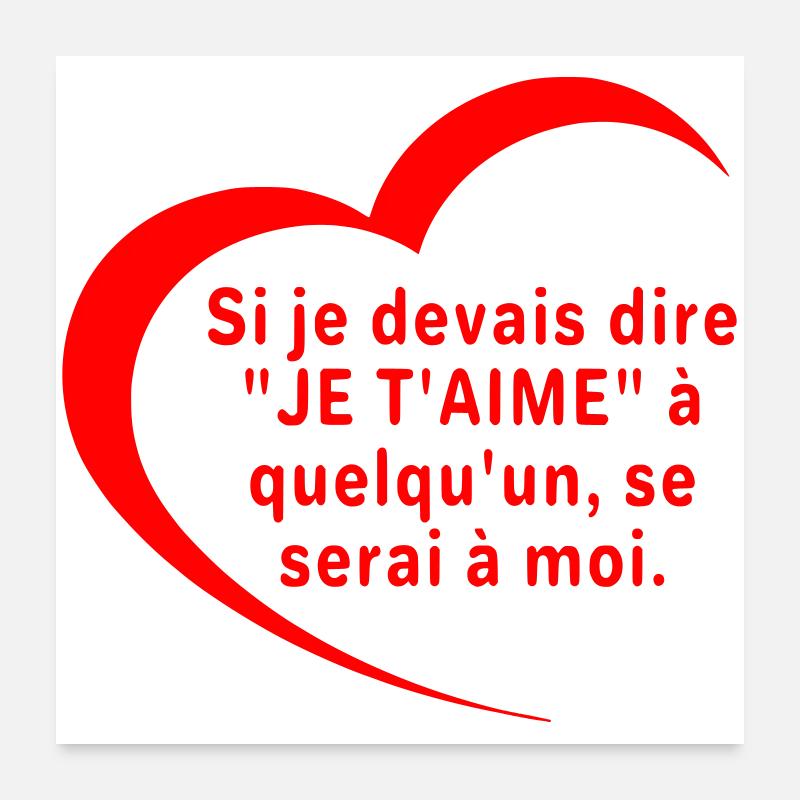 Dire je t'aime Poster 60 x 60 cm