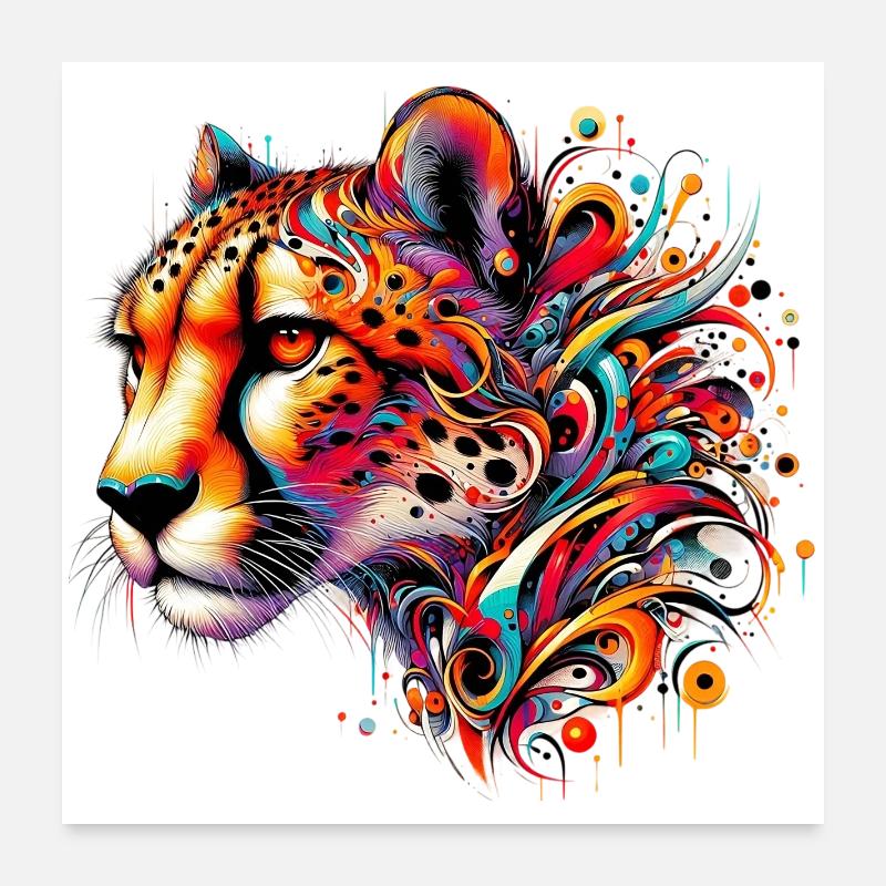 Cheetah Poster 24" x 24" (60x60 cm)