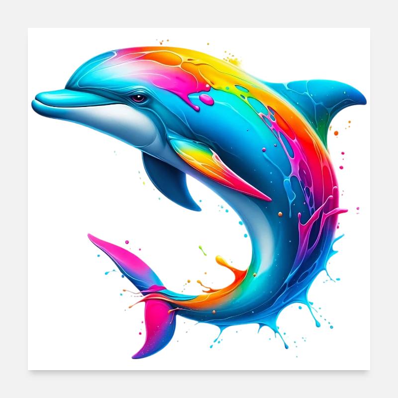 Dauphin Poster 60 x 60 cm