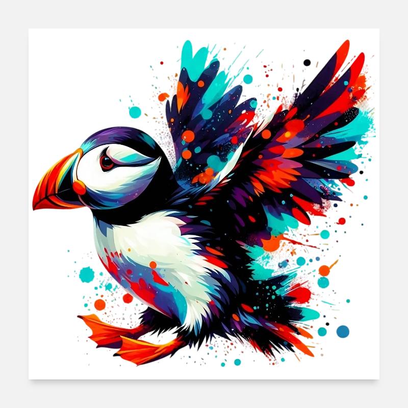 Macareux Poster 60 x 60 cm