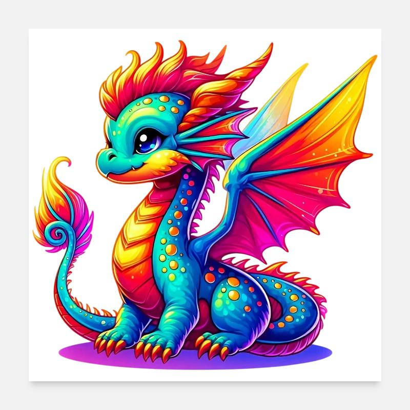 Dragon Poster 24" x 24" (60x60 cm)