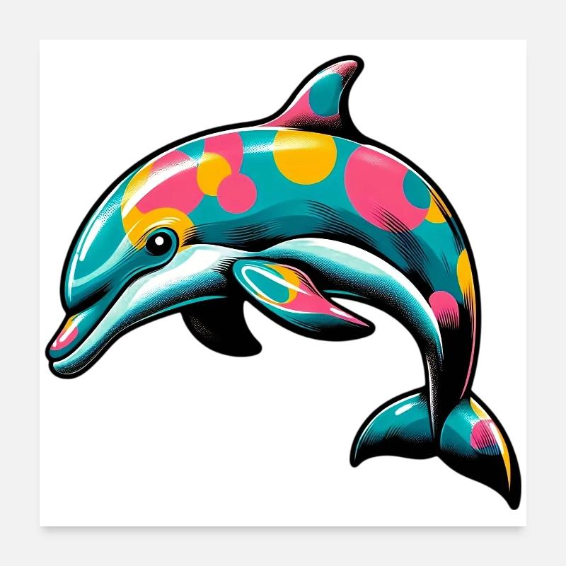 Delfin Poster 60x60 cm