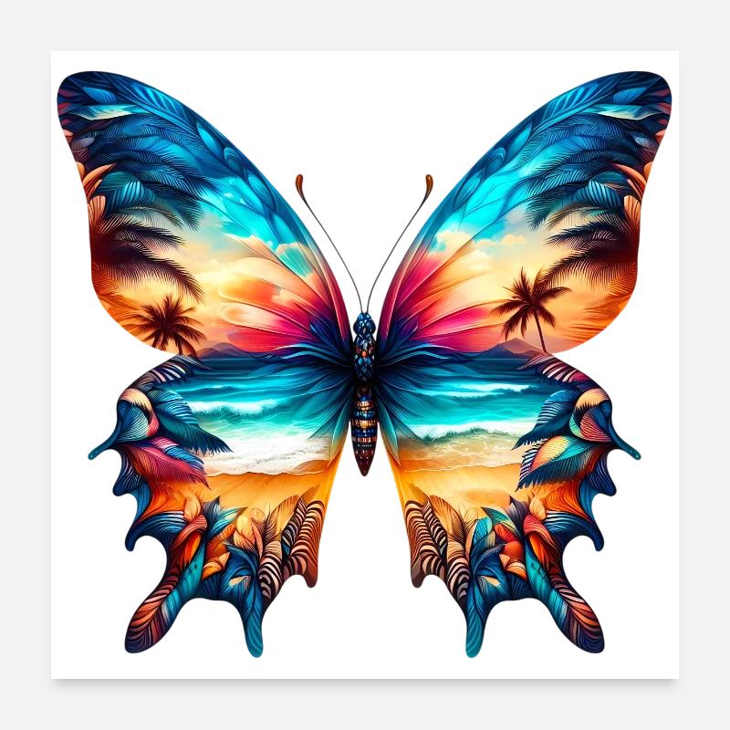 Papillon Poster 60 x 60 cm