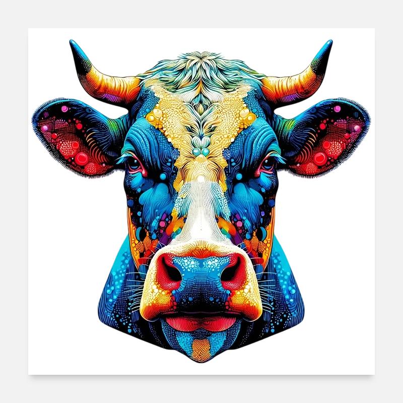 Vache Poster 60 x 60 cm