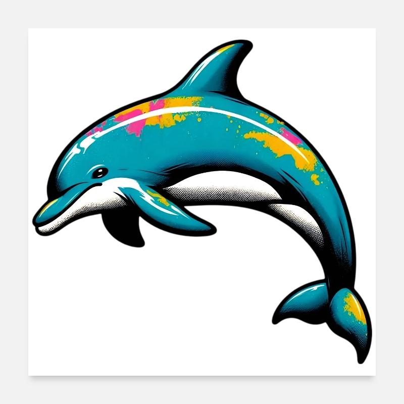 Dauphin Poster 60 x 60 cm