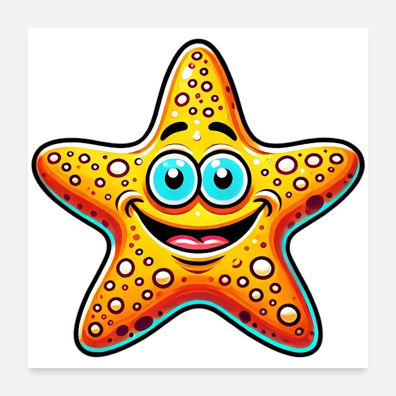 Seestern Poster 60x60 cm