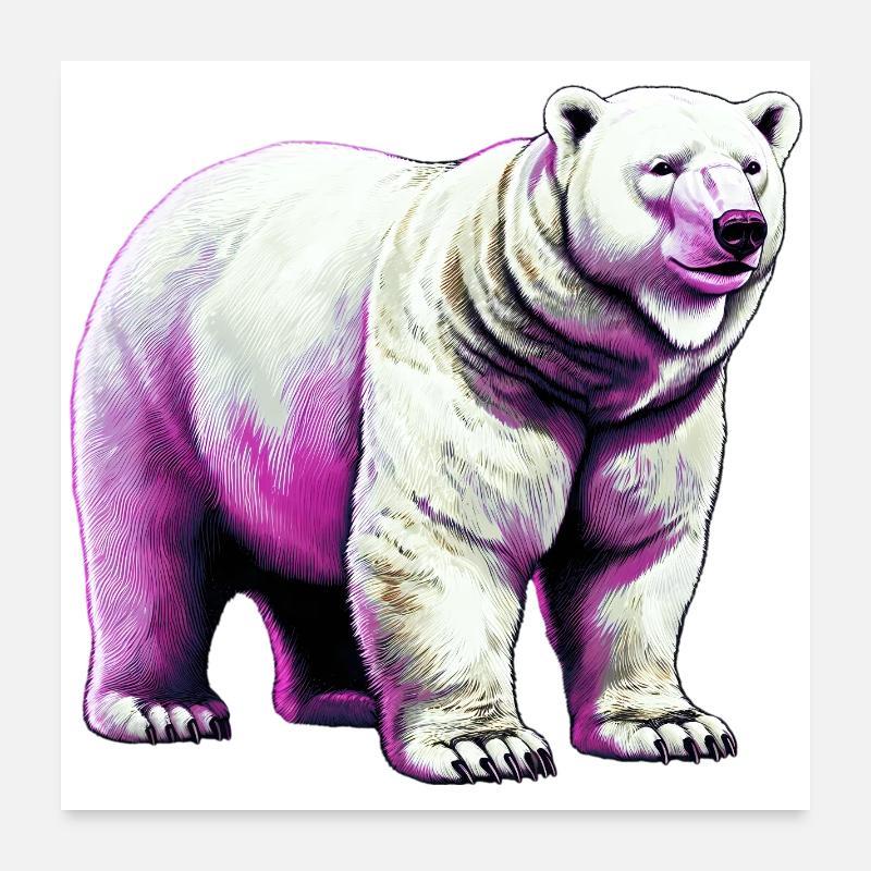 White polar bear Poster 24" x 24" (60x60 cm)