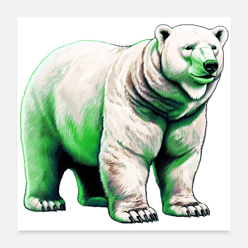 White polar bear Poster 24" x 24" (60x60 cm)