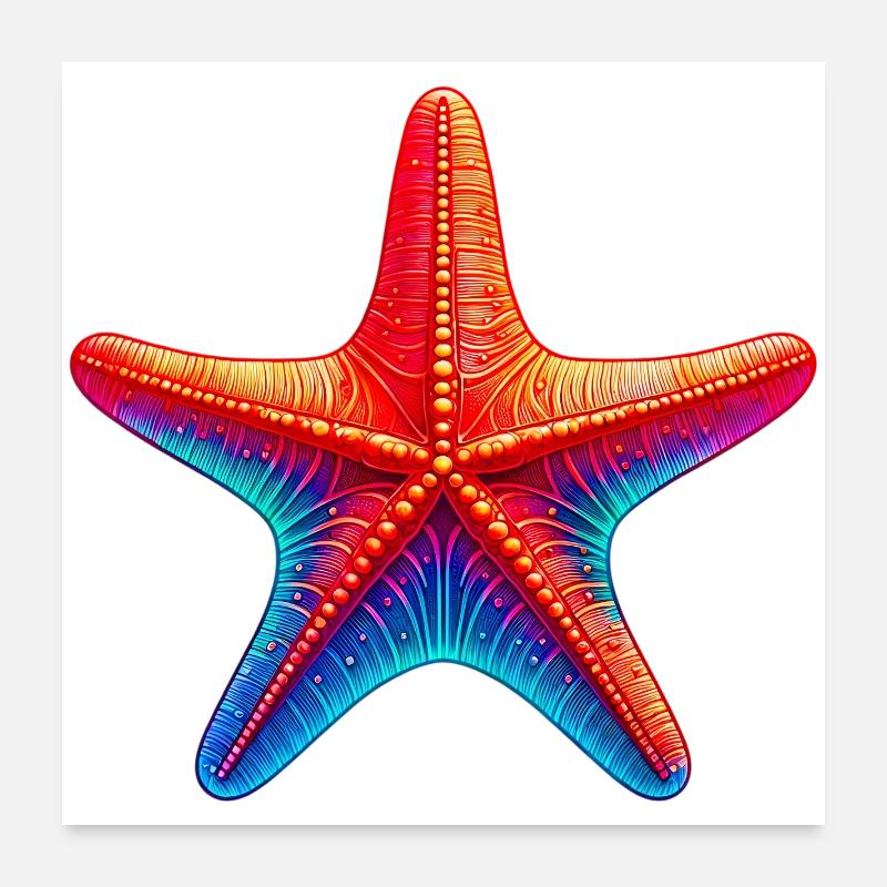 Seestern Poster 60x60 cm