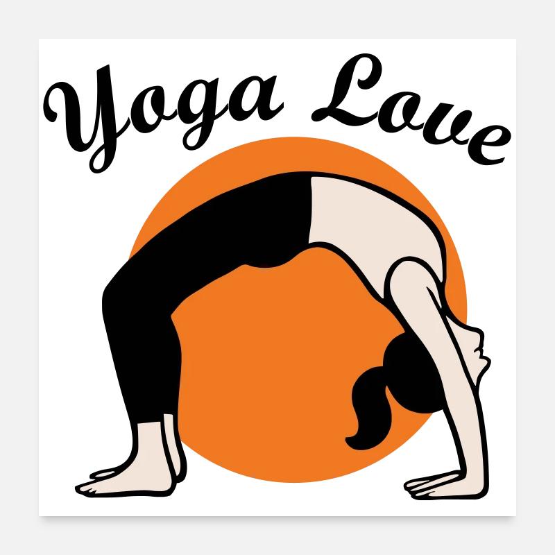 Yoga Love Poster 60x60 cm