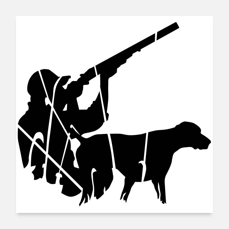 Chasseur Poster 60 x 60 cm