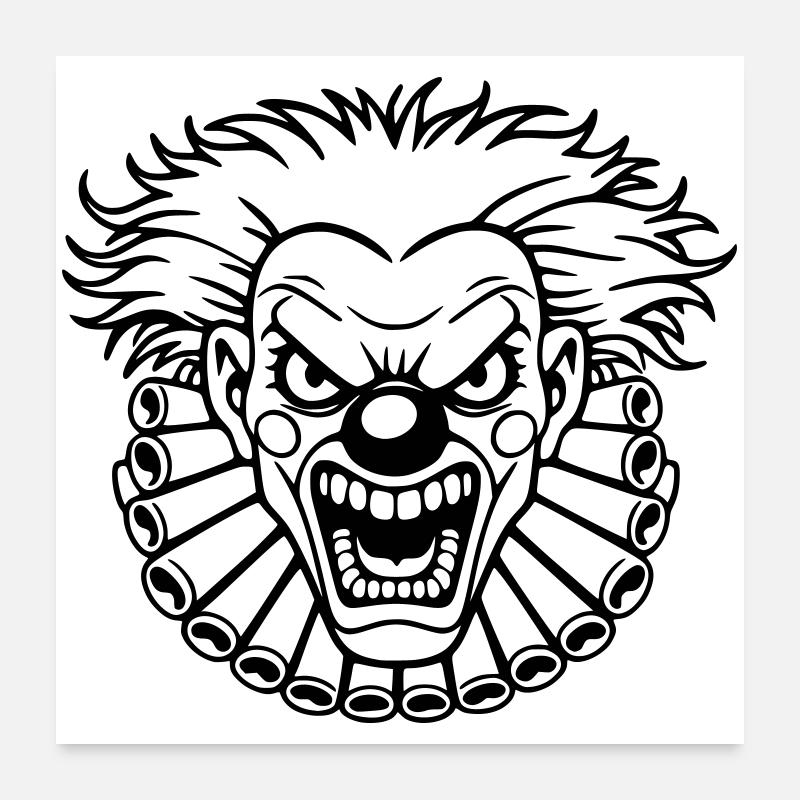 Wicked Clown Poster 24" x 24" (60x60 cm)