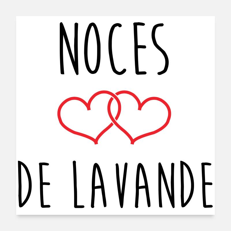 Noces de lavande 46 ans de mariage Poster 60 x 60 cm