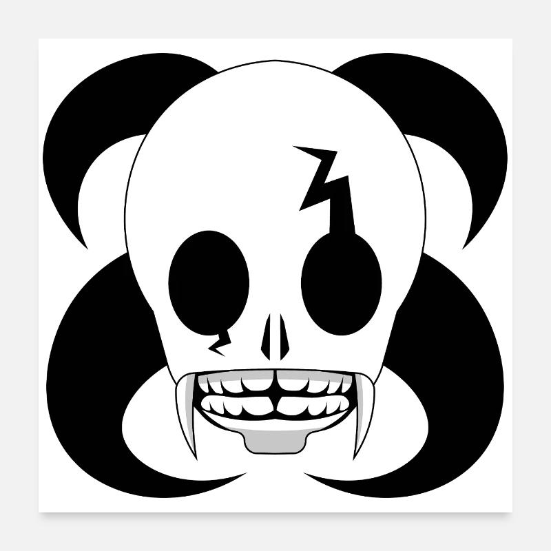 Punk Blitzschädel Poster 60x60 cm