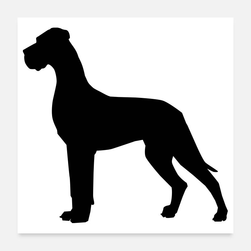 Deutsche Dogge Poster 60x60 cm