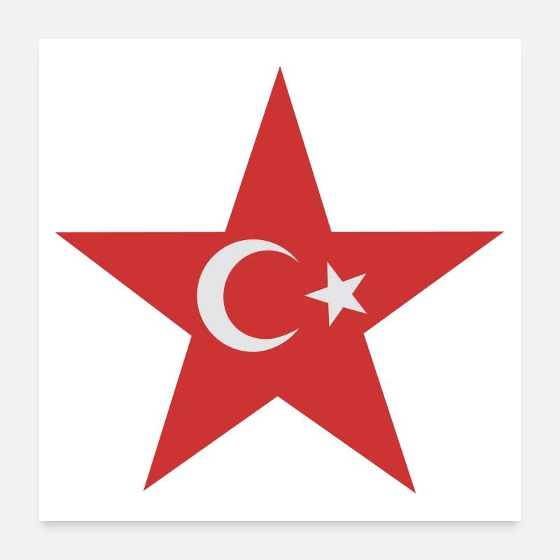 Türkische Stern Poster 60x60 cm