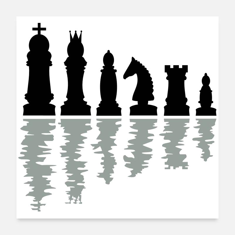 échecs Poster 60 x 60 cm