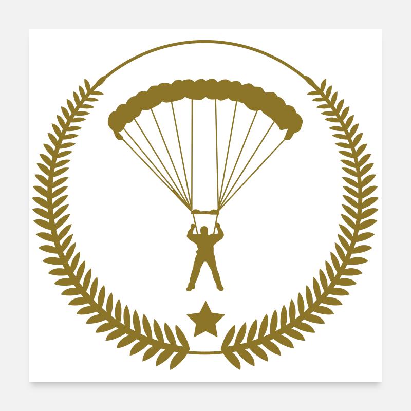 Skydiving - Parachutisme Poster 60 x 60 cm