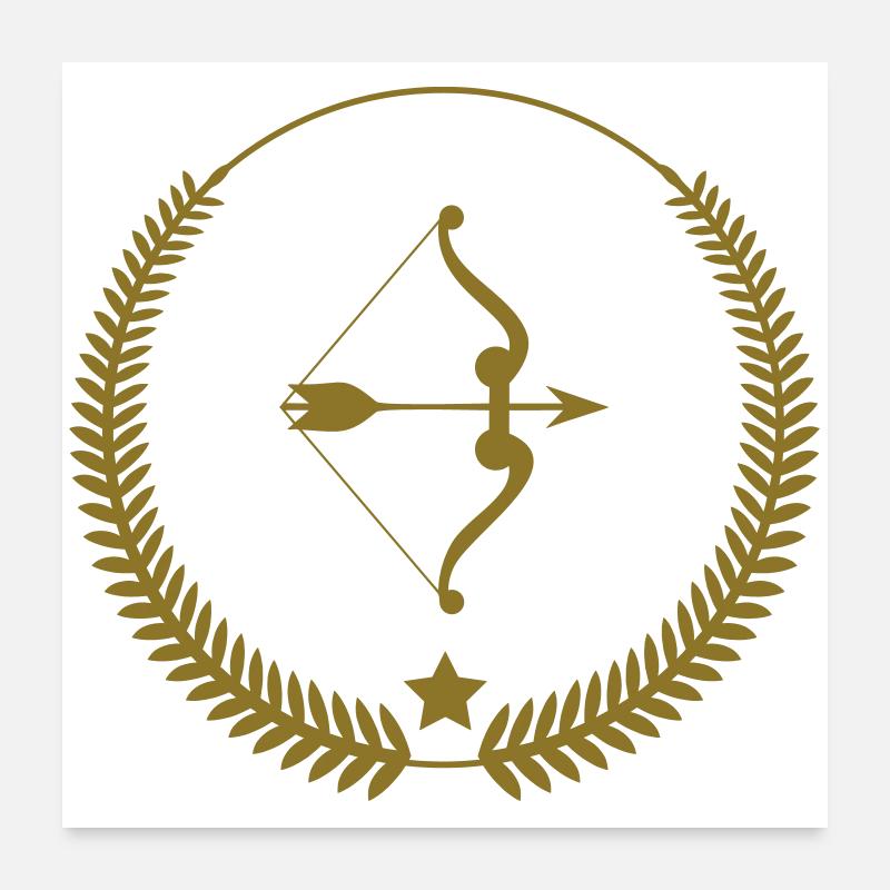 Archery / Bogenschießen / Tir à l'arc Poster 24" x 24" (60x60 cm)