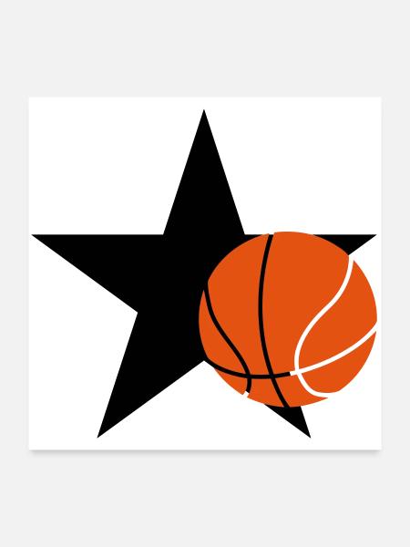 Basketball - Basket Ball - Game - Sport - Player - Poster 24" x 24" (60x60 cm) - white - Front