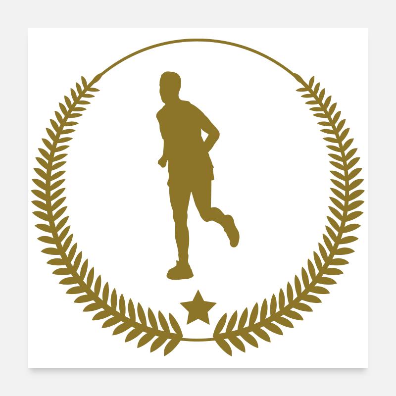 Course à Pied / Running / Jogging / Coureur Poster 60 x 60 cm