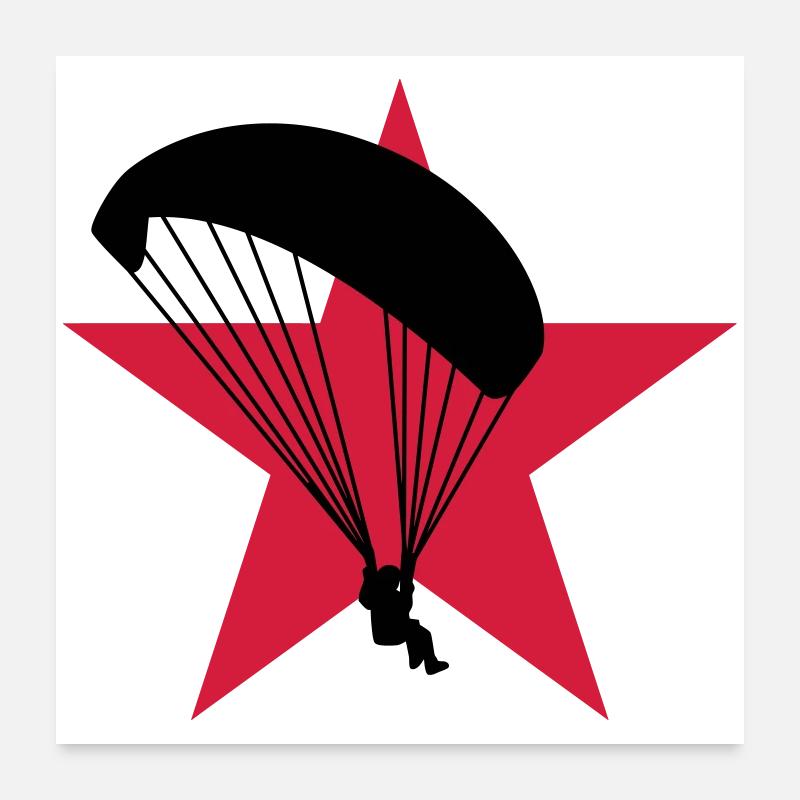 Paragliding / Paraglider / Parapente / Gleitschirm Poster 24" x 24" (60x60 cm)