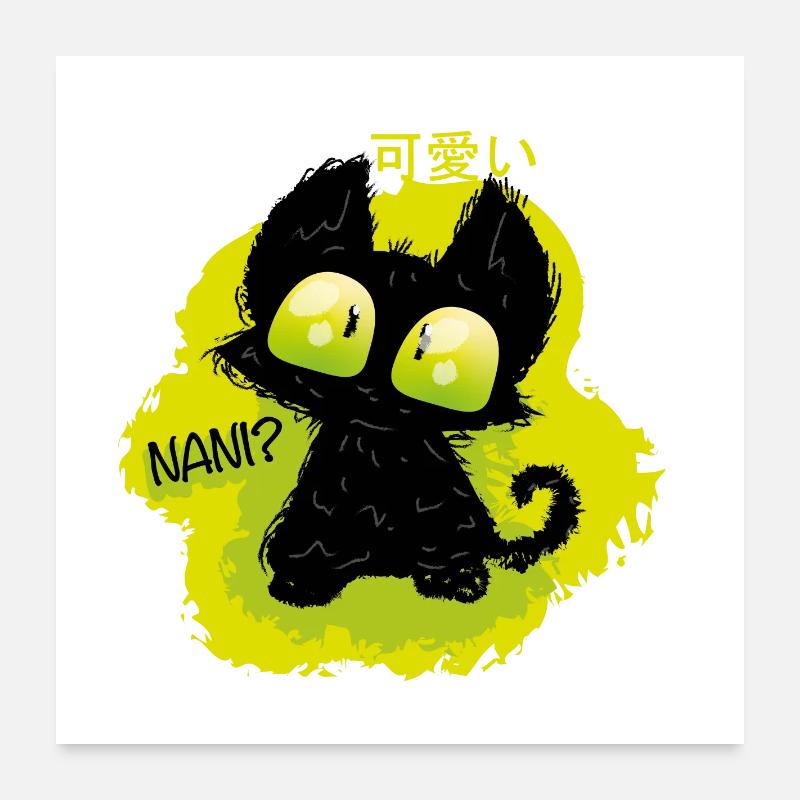 Kuromi - Poster 60x60 cm - Weiß