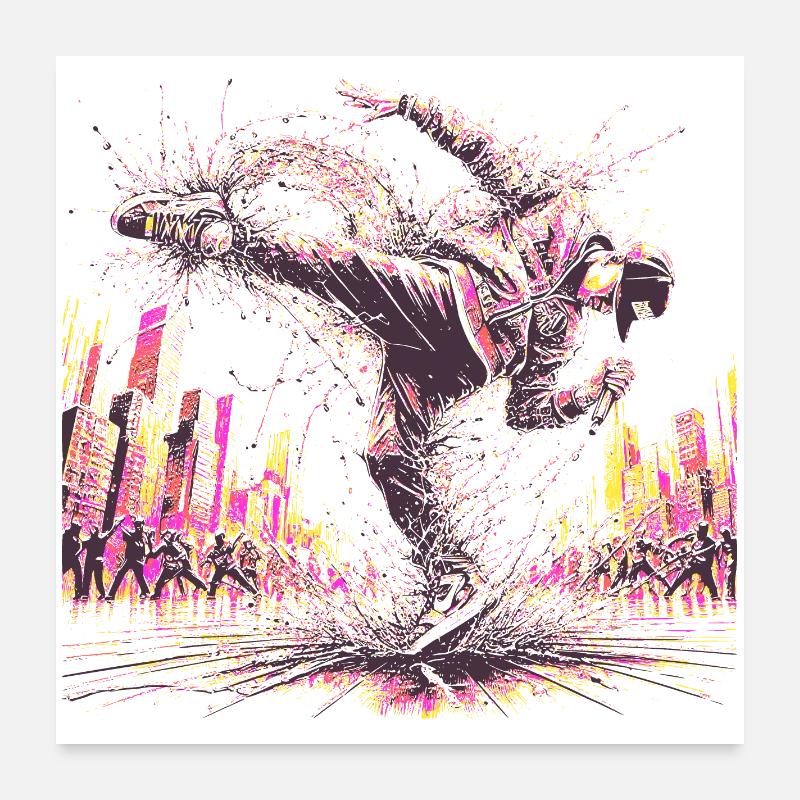 BREAK DANCE Poster 60 x 60 cm