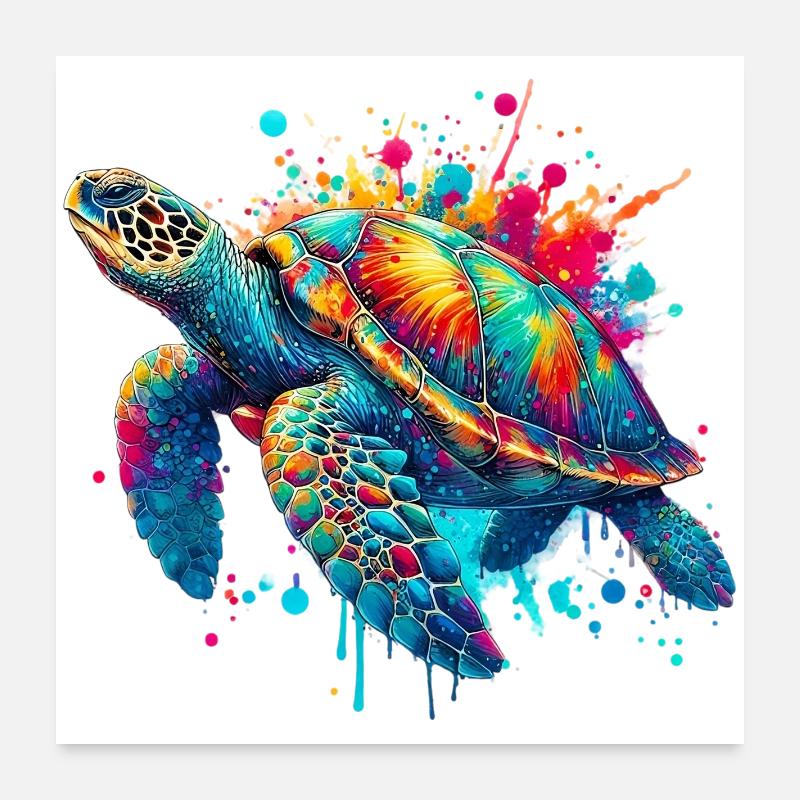 Tortue Poster 60 x 60 cm