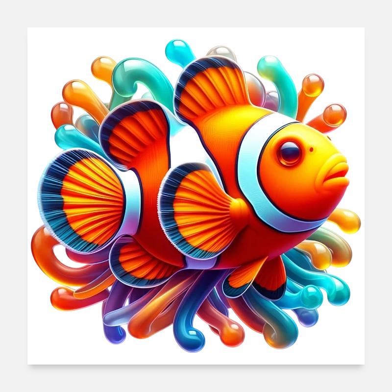 Clownfisch Poster 60x60 cm