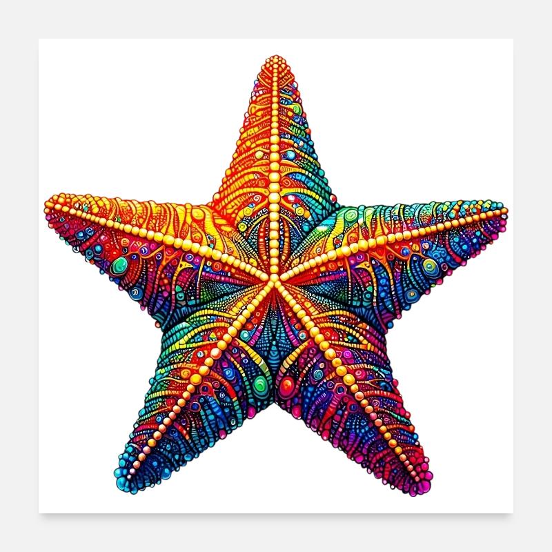 Starfish Poster 24" x 24" (60x60 cm)