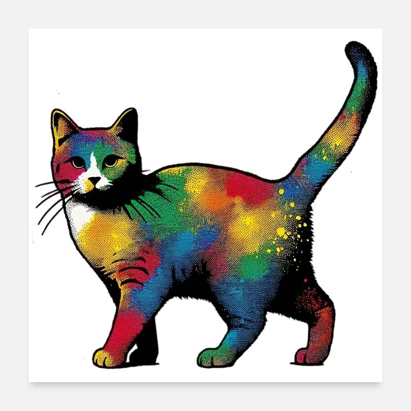 Chat Poster 60 x 60 cm