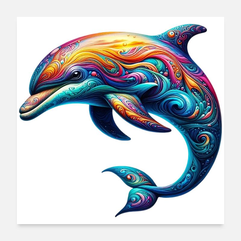 Dauphin Poster 60 x 60 cm