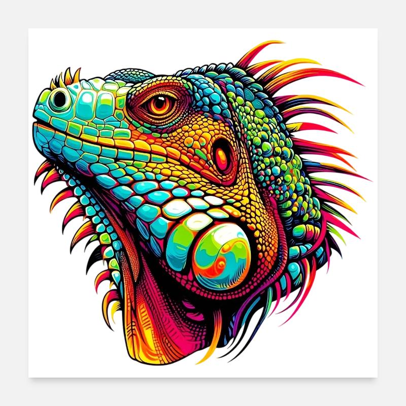 Iguane Poster 60 x 60 cm