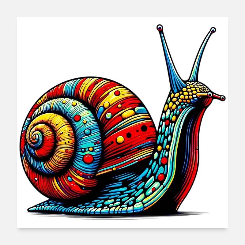 Escargot Poster 60 x 60 cm