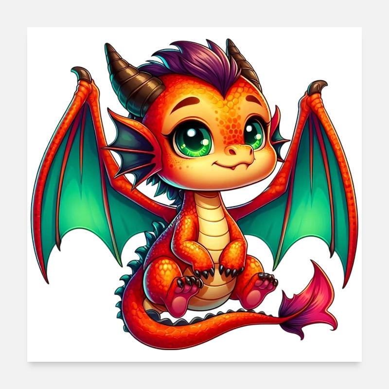 Dragon Poster 24" x 24" (60x60 cm)