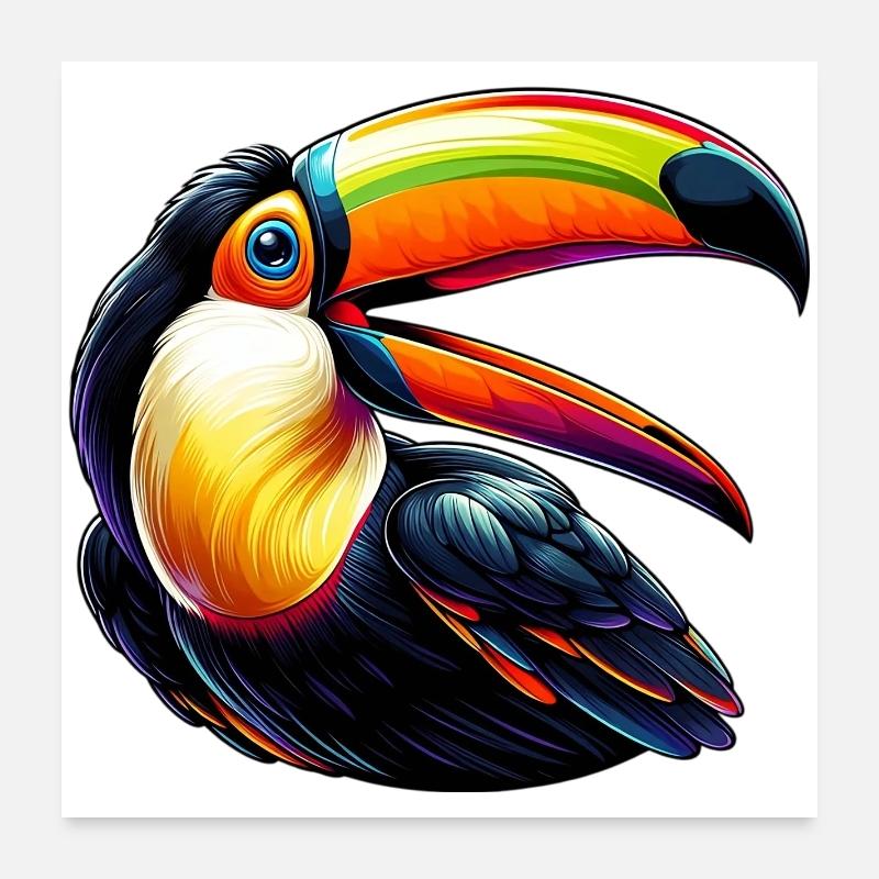 Toucan Poster 60 x 60 cm