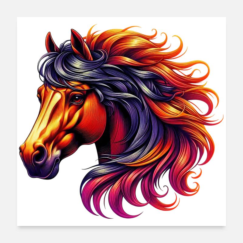 Horse Poster 24" x 24" (60x60 cm)