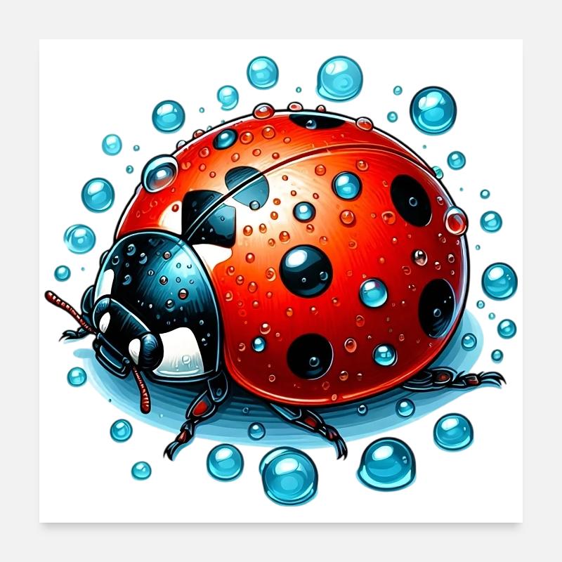 Ladybird Poster 24" x 24" (60x60 cm)