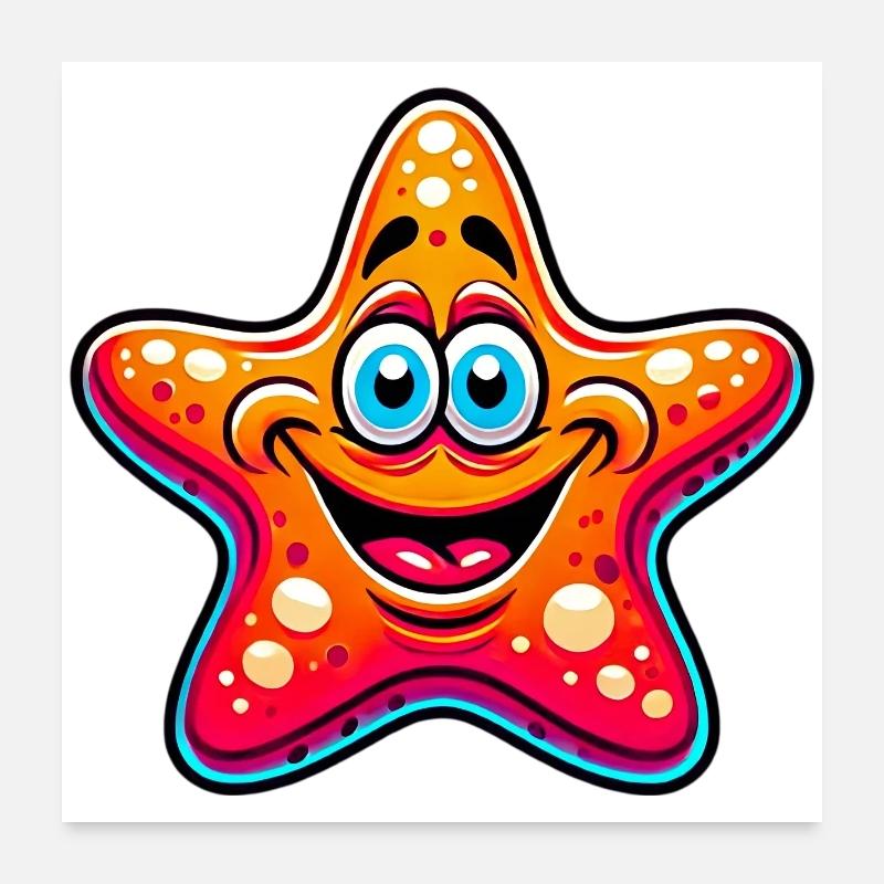 Seestern Poster 60x60 cm