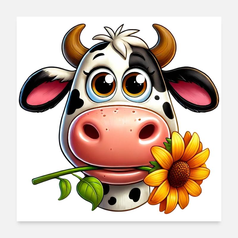 Vache Poster 60 x 60 cm