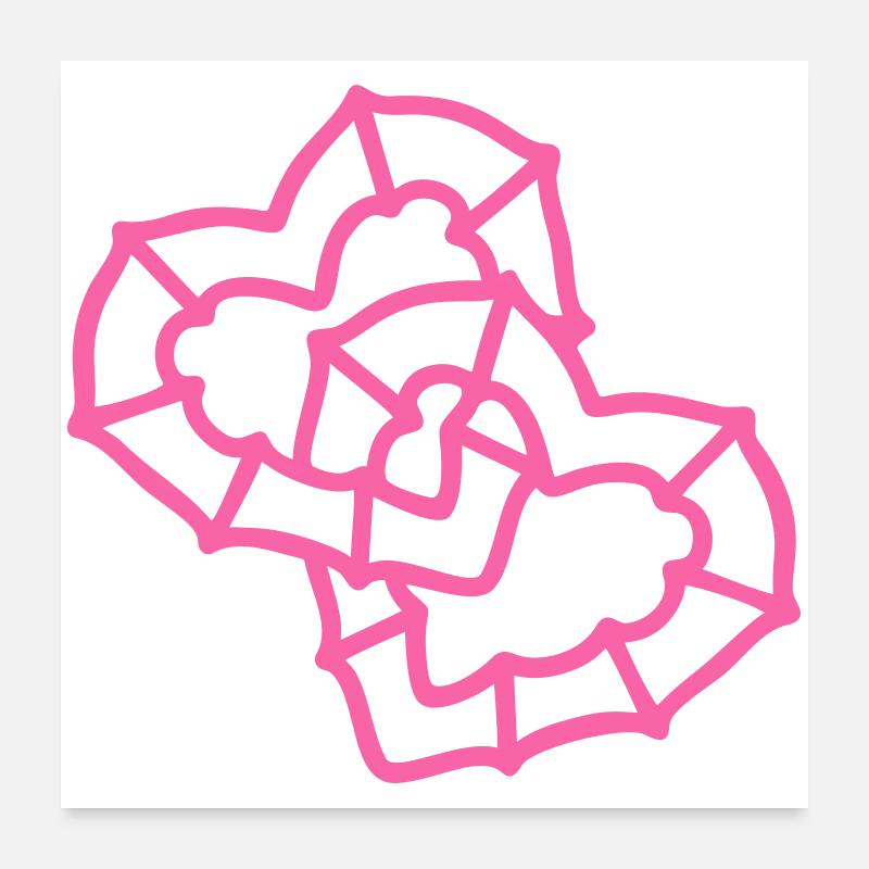 Des cœurs entrelacés Poster 60 x 60 cm