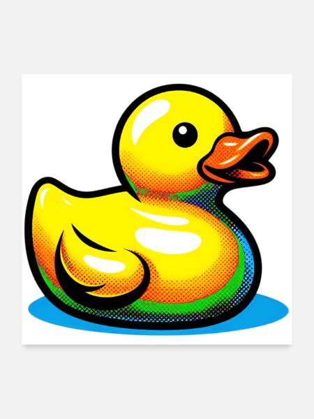 Duckling Duck Duck Duck - Poster 24" x 24" (60x60 cm) - white - Front