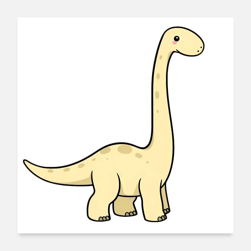 Brachiosaurus Dinosaurier Poster 60x60 cm