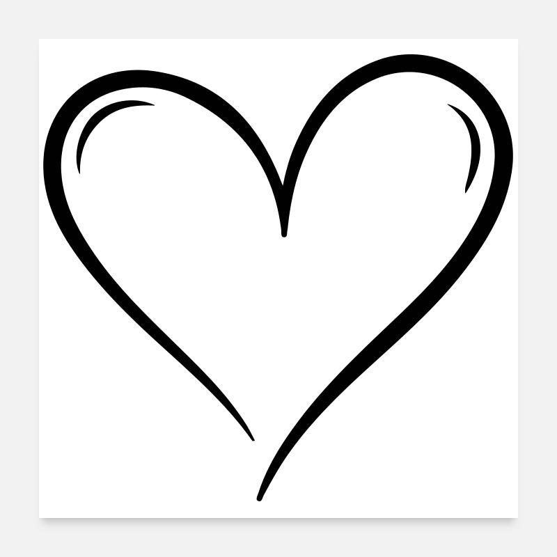 Heart icon illustration Poster 24" x 24" (60x60 cm)